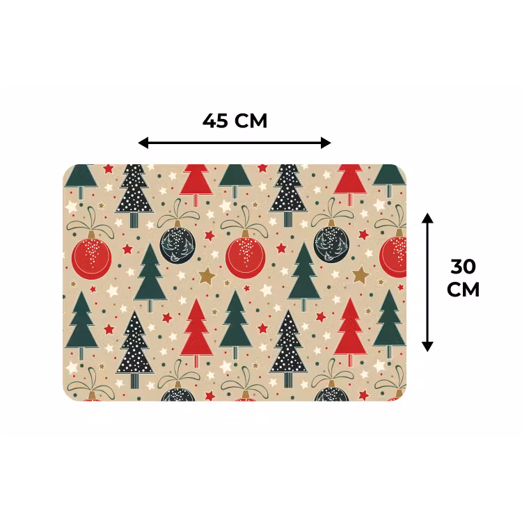 Illustratie - Kerst - Sterren Placemat vinyl groot 368 -specs