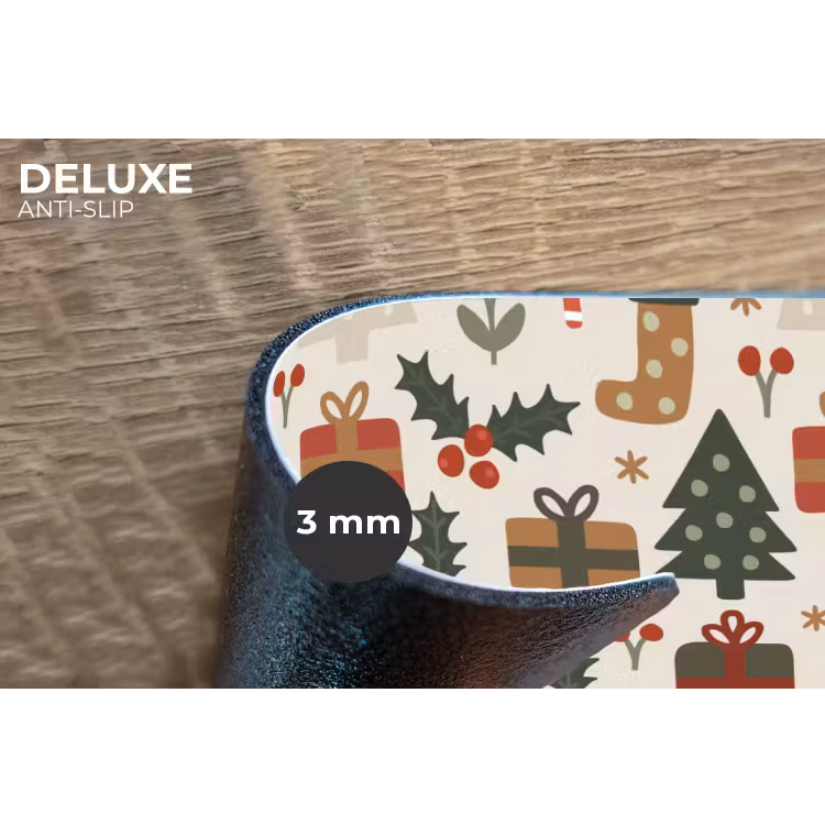 Illustratie - Kerstfiguren - Beige Placemat vinyl groot 368 -closeup