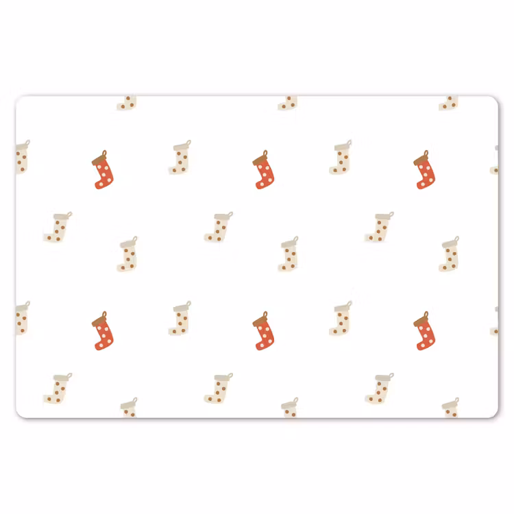 Illustratie - Kerstsokken - Wit Placemat vinyl groot 368 -zzsfeer1_Kitchenyeah-website