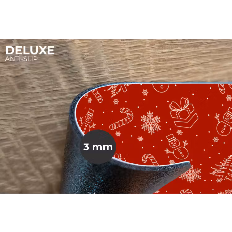 Illustratie - Kerstsymbolen - Rood Placemat vinyl groot 368 -closeup