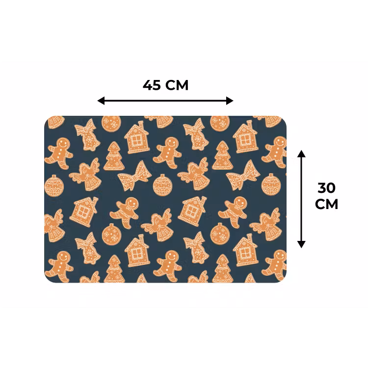 Illustratie - Koekjes - Blauw Placemat vinyl groot 368 -specs
