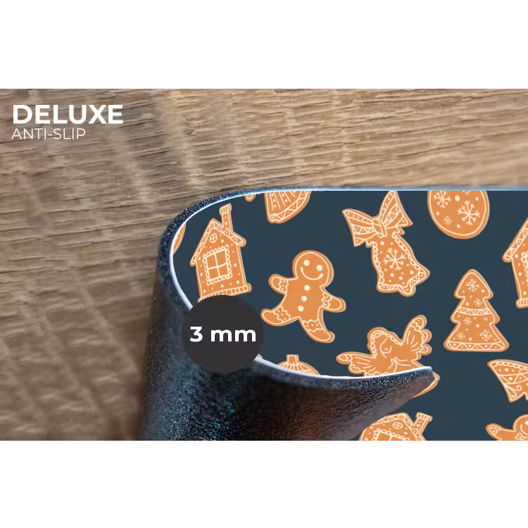 Illustratie - Koekjes - Blauw Placemat vinyl groot 368 -closeup