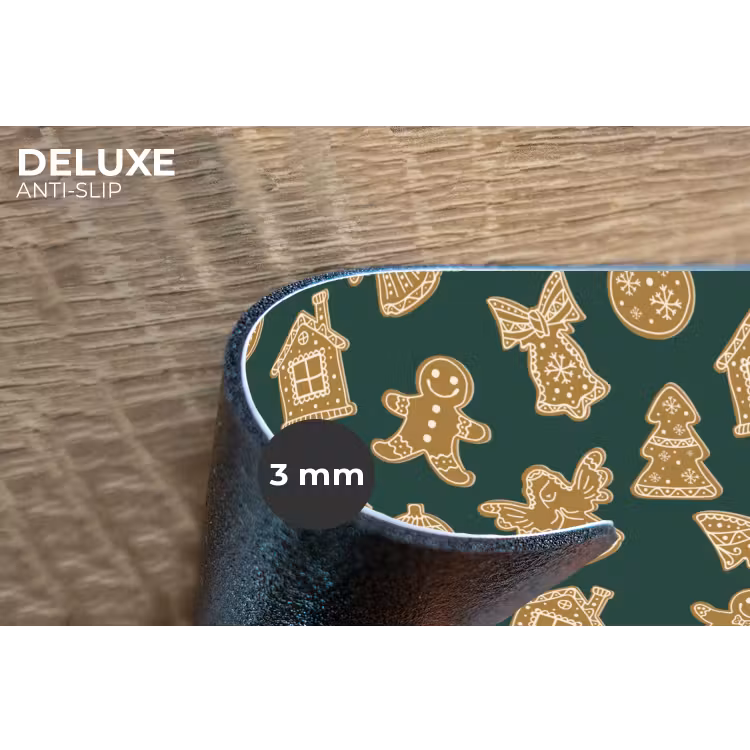 Illustratie - Koekjes - Groen Placemat vinyl groot 368 -closeup