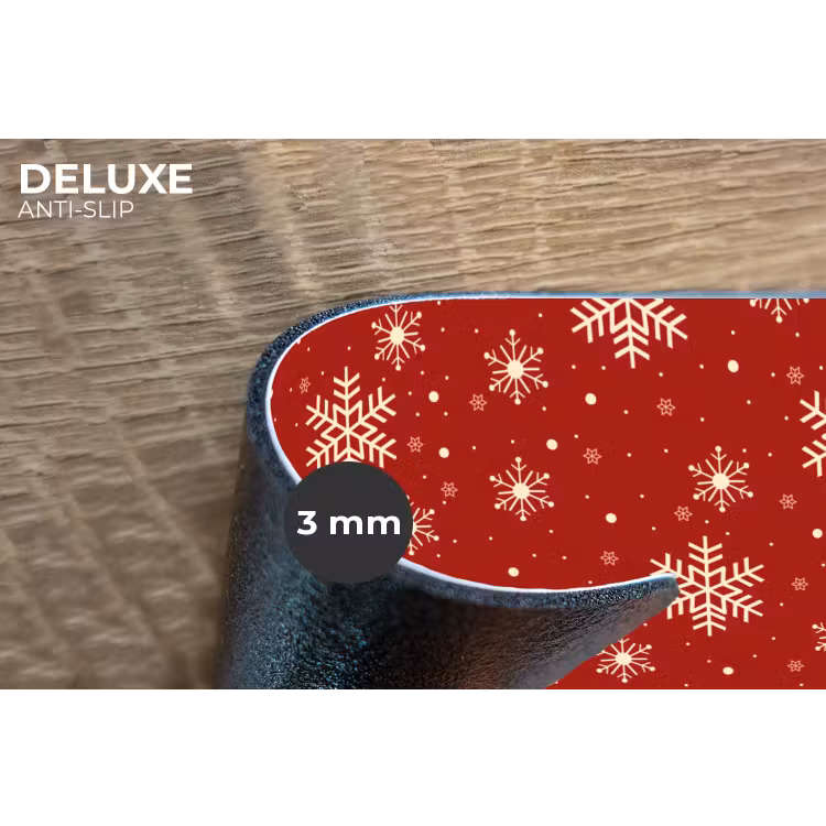Illustratie - Sneeuwvlokken - Rood Placemat vinyl groot 368 -closeup