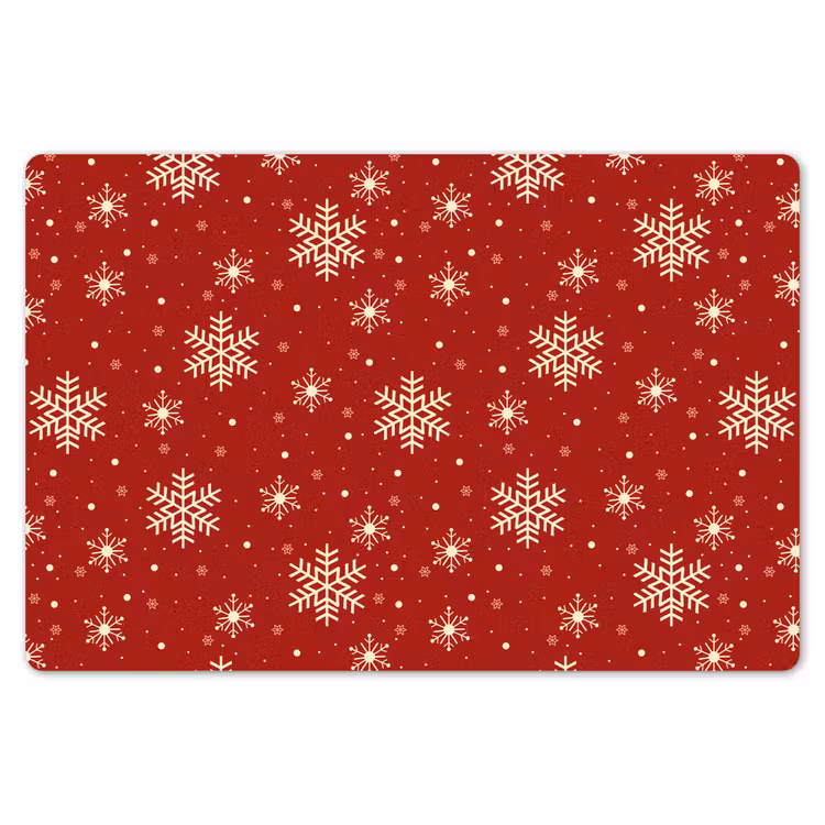 Illustratie - Sneeuwvlokken - Rood Placemat vinyl groot 368 -zzsfeer1_Kitchenyeah-website