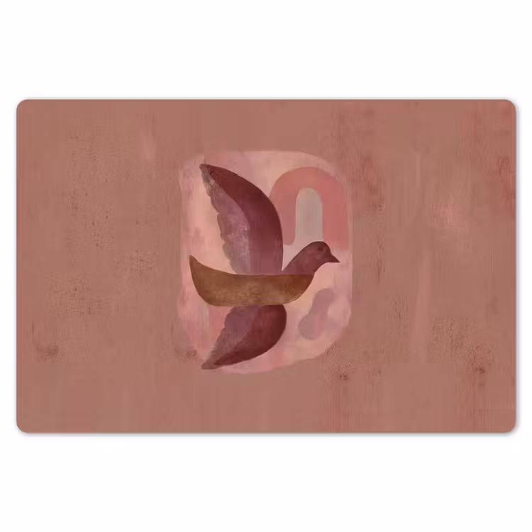 Illustratie - Vogels - Abstract - Roze Placemat vinyl groot -zzsfeer1_Kitchenyeah-website