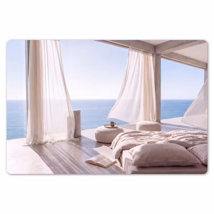 Interieur - Zeezicht - Modern - Rust - Beige Placemat vinyl groot -zzsfeer1_Kitchenyeah-website