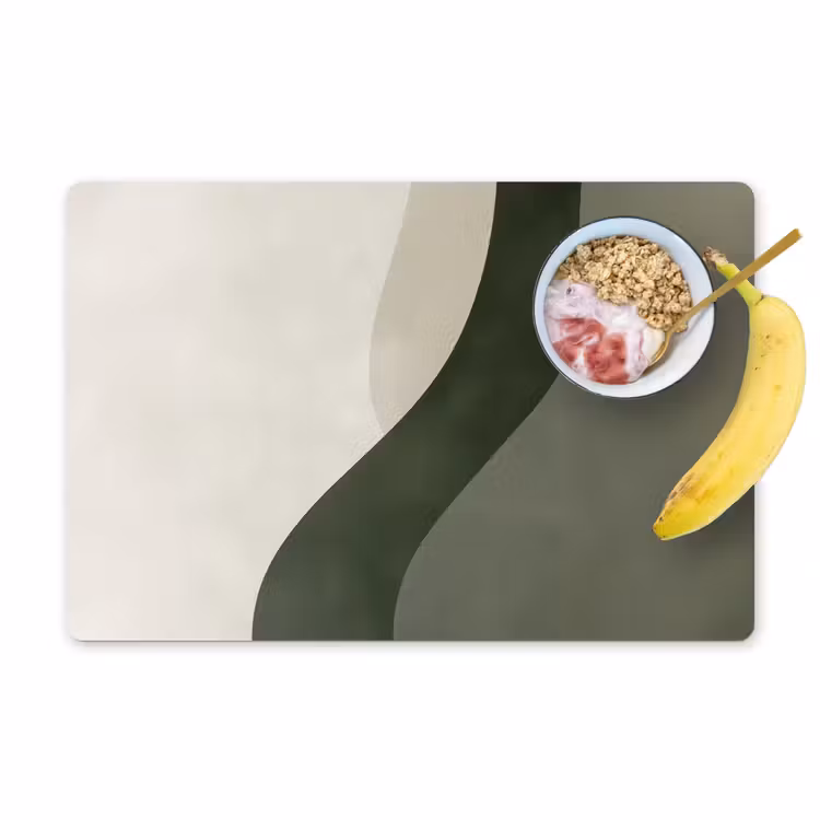 Japandi - Groen - Abstract - Modern Placemat vinyl groot -zzzproduct_Kitchenyeah-website