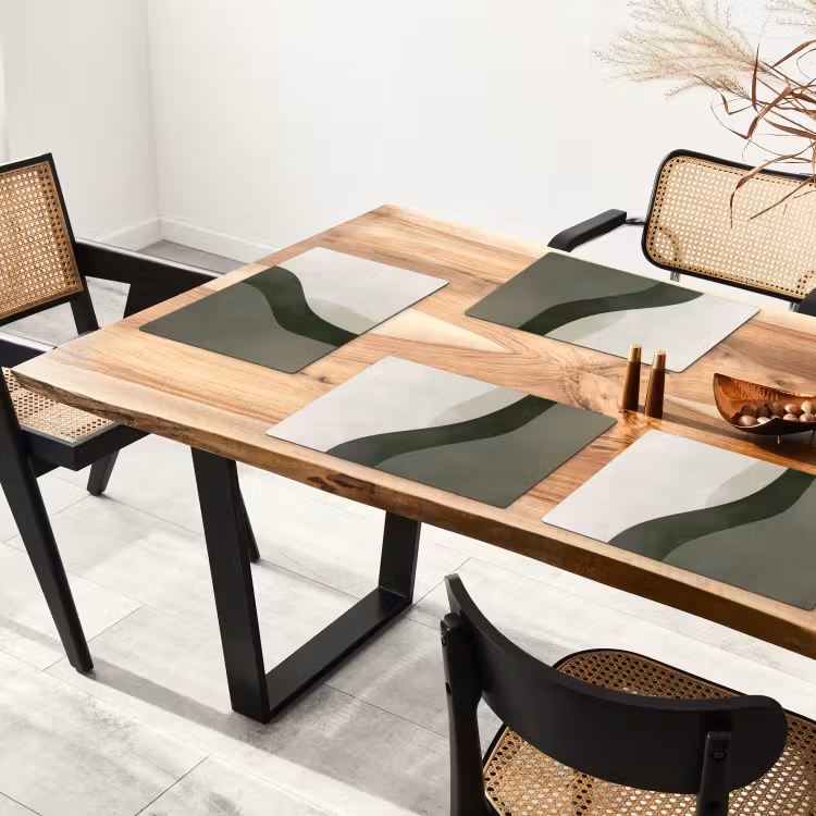 Japandi - Groen - Abstract - Modern Placemat vinyl groot -zzsfeer4_Kitchenyeah-website