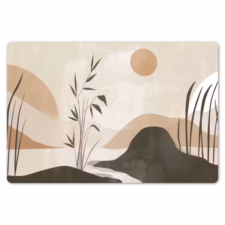 Japandi - Landschap - Beige Placemat vinyl groot -zzsfeer1_Kitchenyeah-website