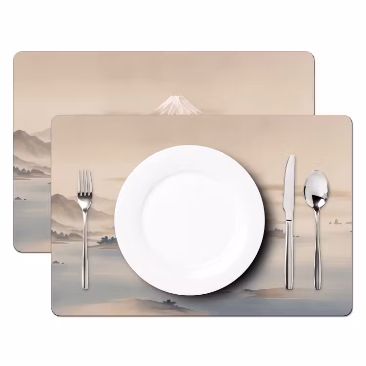 Japans - Landschap - Beige Placemat vinyl groot -zzsfeer2_Kitchenyeah-website