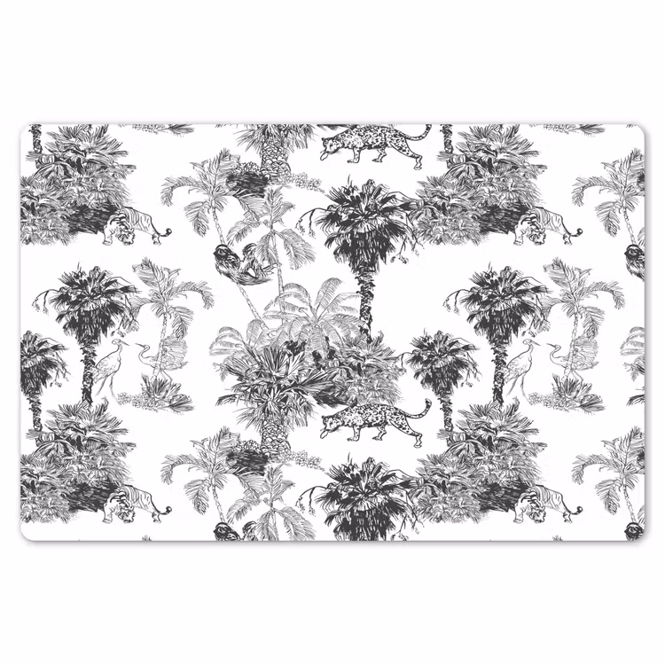 Jungle - Dieren - Grijs Placemat vinyl groot 368 -zzsfeer1_Kitchenyeah-website