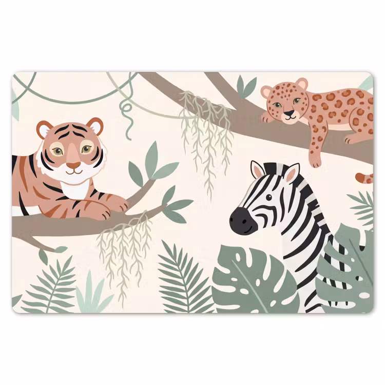 Jungle - Rustiek - Pastel Placemat vinyl groot -zzsfeer1_Kitchenyeah-website