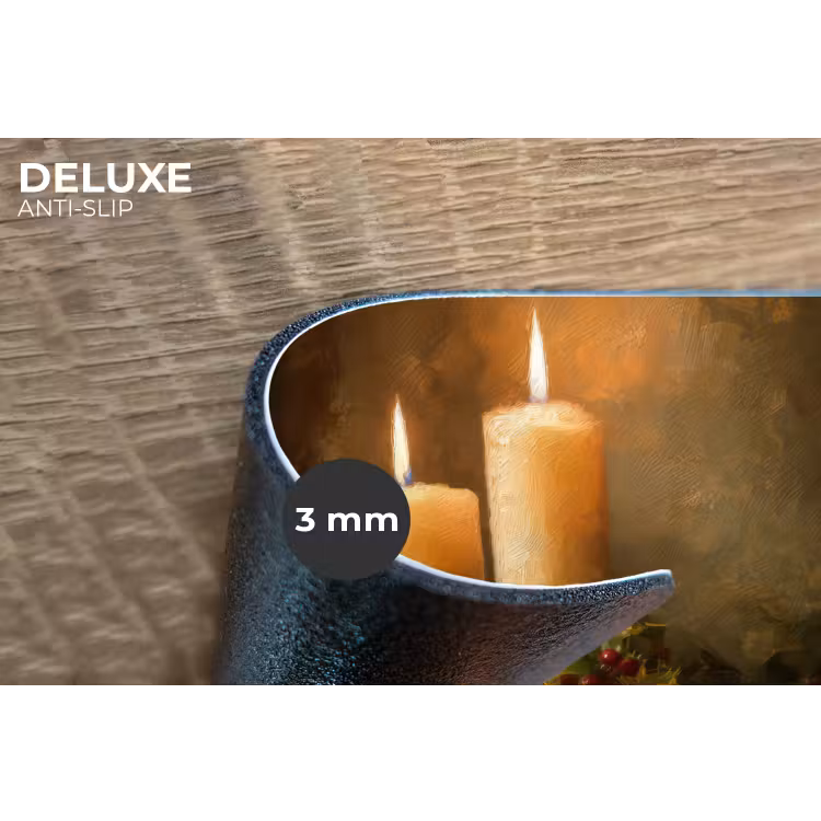 Kaarslicht - Kerst - Veelkleurig Placemat vinyl groot -closeup