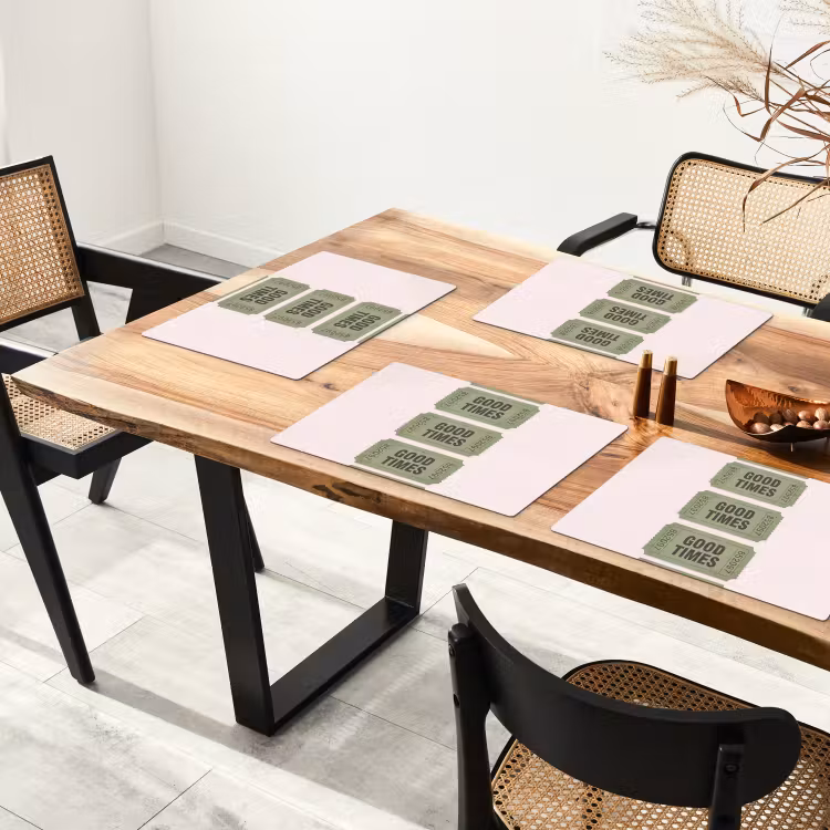 Kaartje - Vintage - Groen - Evenement - Collectie Placemat vinyl groot -zzsfeer4_Kitchenyeah-website
