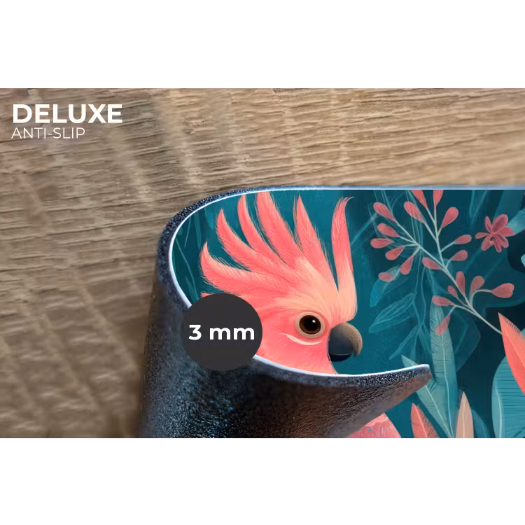 Kaketoe - Tropische bladeren - Tak Placemat vinyl groot -closeup