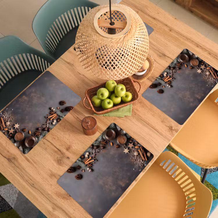 Kaneel - Christmas - Bruin - Brons Placemat vinyl groot -zzsfeer5_Kitchenyeah-website