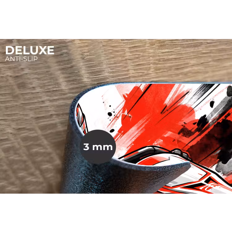 Kart - Coureur - Snelheid - Rood Placemat vinyl groot -closeup