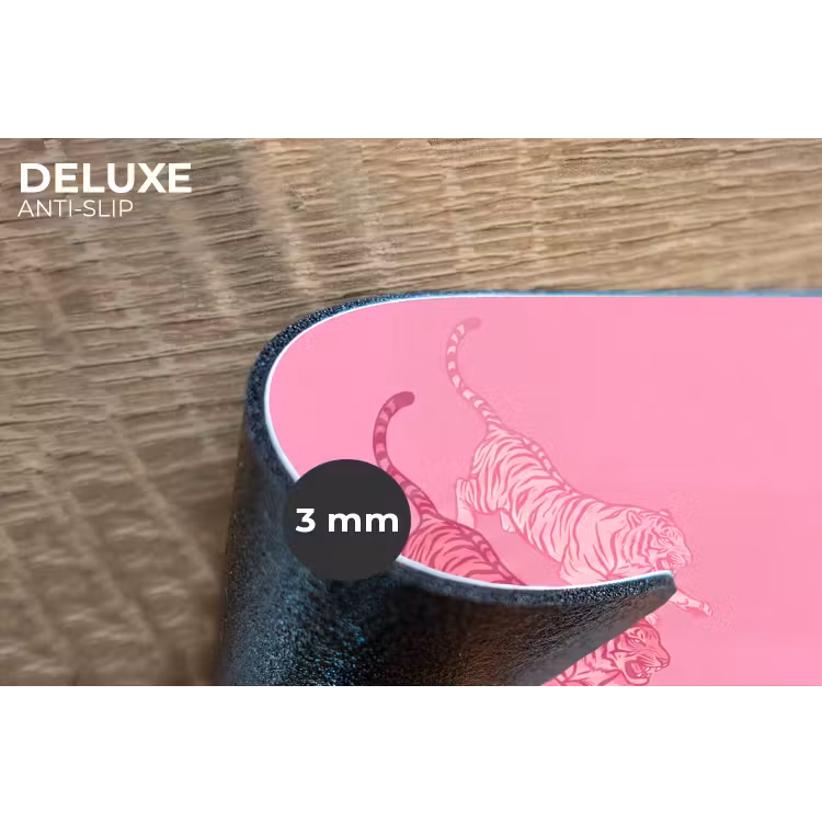 Kat - Springend - Dieren - Roze - Modern Placemat vinyl groot -closeup