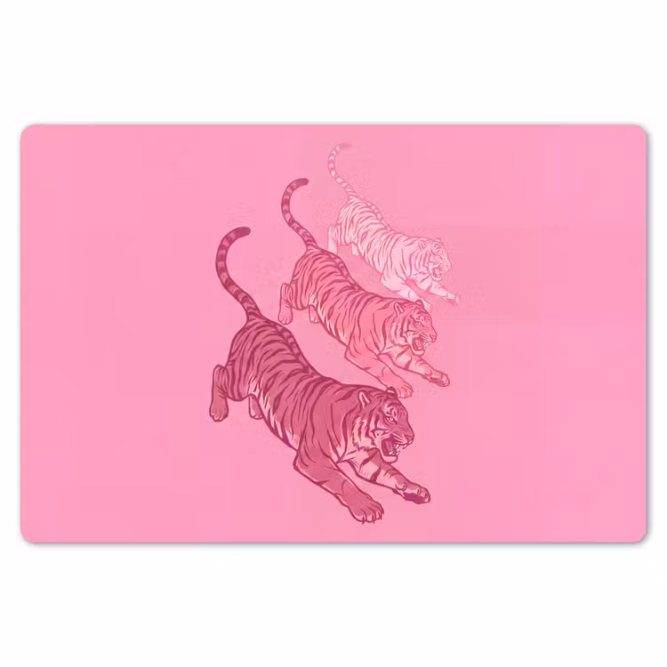 Kat - Springend - Dieren - Roze - Modern Placemat vinyl groot -zzsfeer1_Kitchenyeah-website