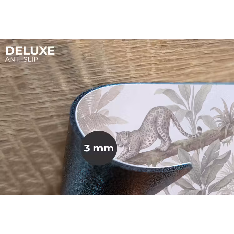 Kat - Vogel - Jungle - Illustratie - Dieren Placemat vinyl groot -closeup