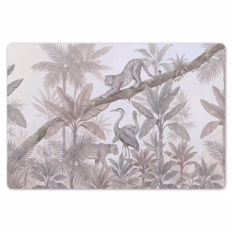 Kat - Vogel - Jungle - Illustratie - Dieren Placemat vinyl groot -zzsfeer1_Kitchenyeah-website