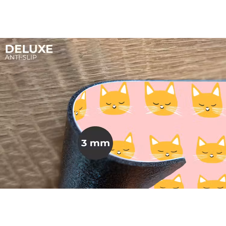 Katten - Patroon - Roze Placemat vinyl groot 368 -closeup
