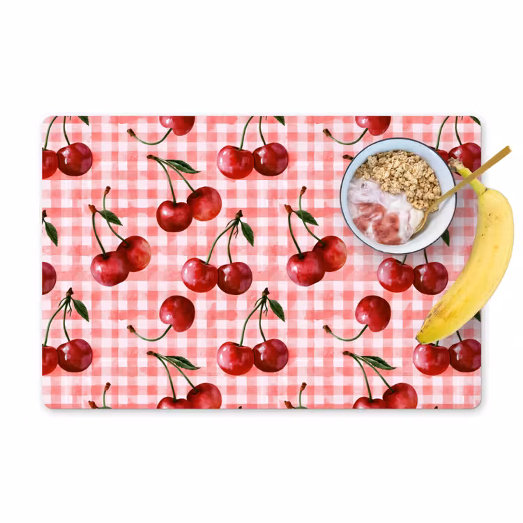 Kersen - Blokken - Rood Placemat vinyl groot 368 -zzzproduct_Kitchenyeah-website
