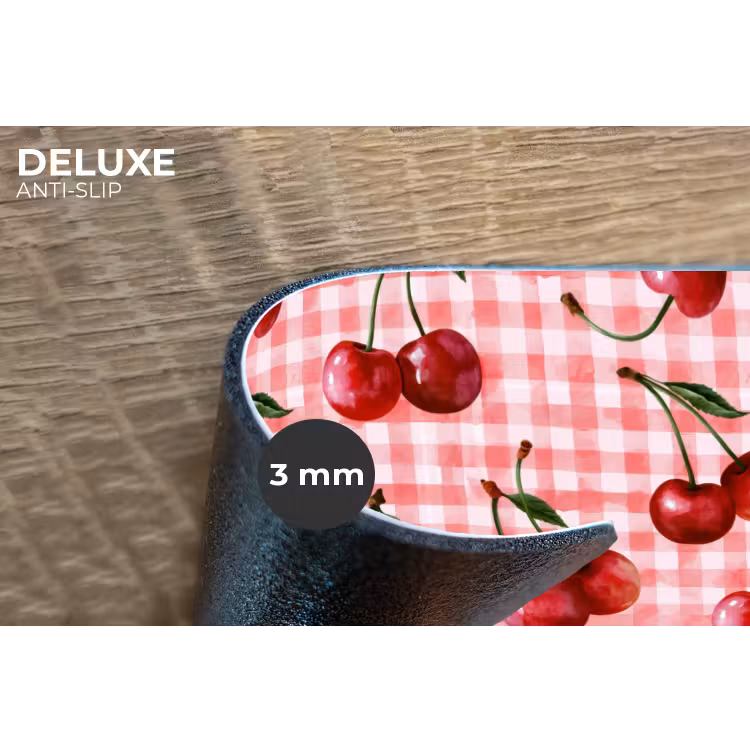 Kersen - Blokken - Rood Placemat vinyl groot 368 -closeup
