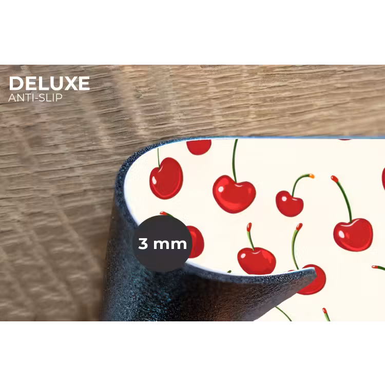 Kersen - Minimalistisch - Rood Placemat vinyl groot 368 -closeup