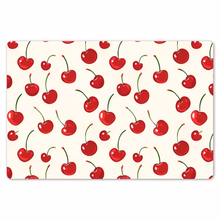 Kersen - Minimalistisch - Rood Placemat vinyl groot 368 -zzsfeer1_Kitchenyeah-website
