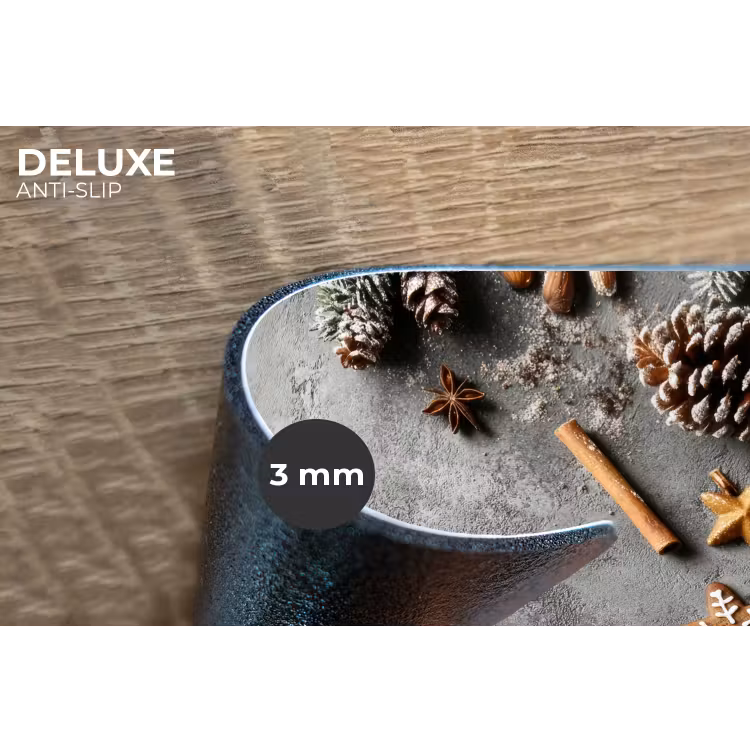 Kerst - Bakken - Grijs - Landelijk Placemat vinyl groot -closeup