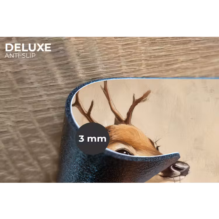 Kerst - Hert - Gewei - Kerstbal - Rendier Placemat vinyl groot -closeup