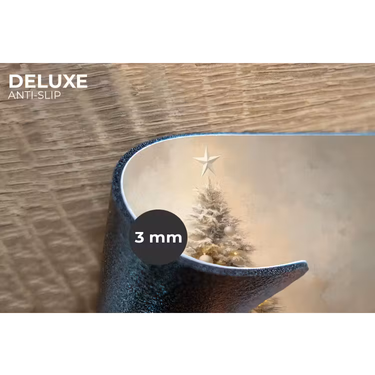 Kerst - kerstboom - Sneeuw - Art Placemat vinyl groot -closeup