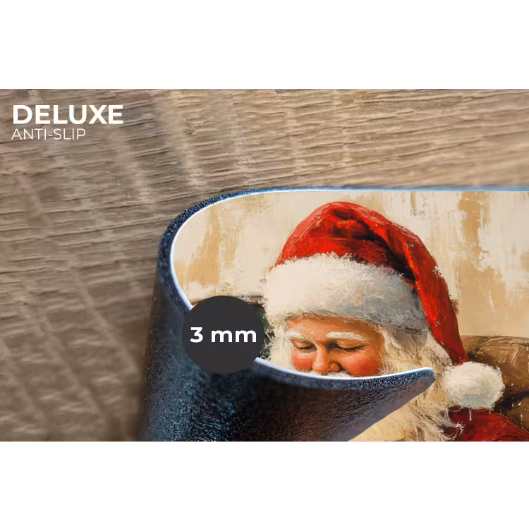 Kerst - Kerstman - Winter - Open Haard Placemat vinyl groot -closeup