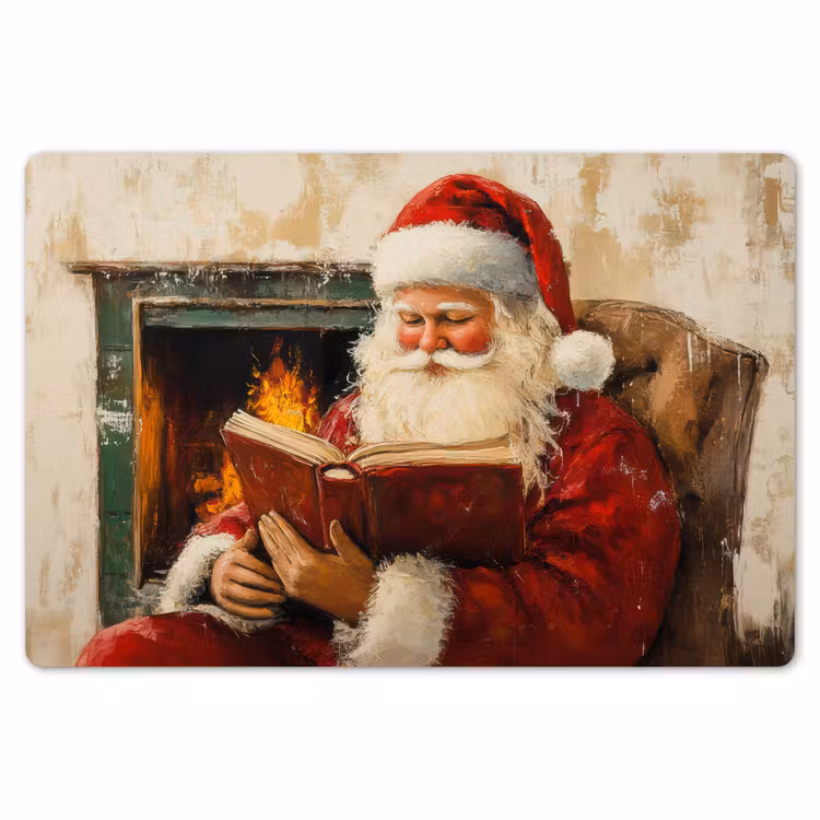 Kerst - Kerstman - Winter - Open Haard Placemat vinyl groot -zzsfeer1_Kitchenyeah-website