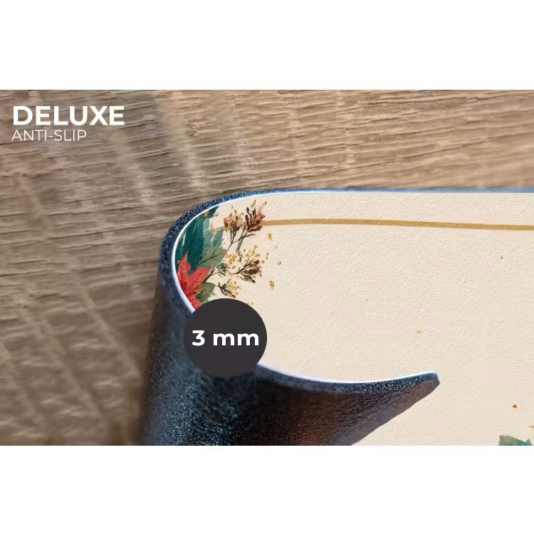 Kerst - Poinsettia - Omlijsting - Kleurrijk Placemat vinyl groot -closeup