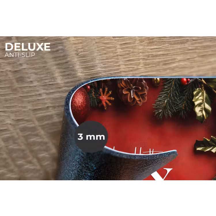 Kerst - Quote - Rood - Kerstballen Placemat vinyl groot -closeup