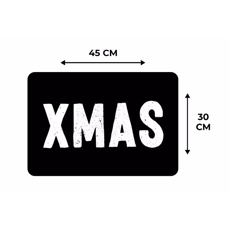 Kerst - Quotes - Xmas - Zwart - Feestdagen Placemat vinyl groot -specs
