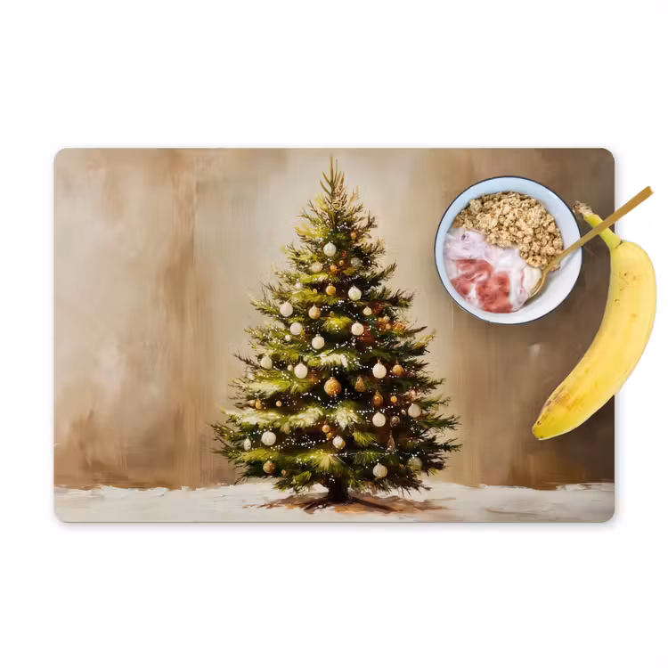 Kerst - Sfeer - Groen Placemat vinyl groot -zzzproduct_Kitchenyeah-website
