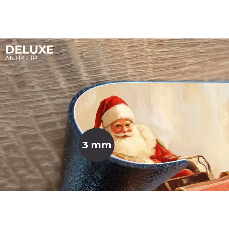 Kerst - Slee - Kerstman Placemat vinyl groot -closeup