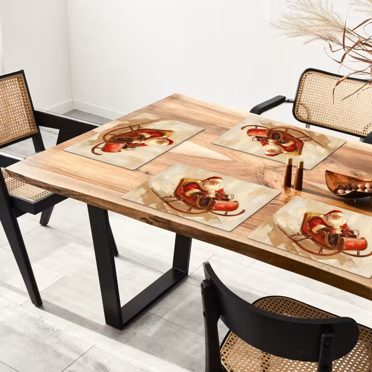 Kerst - Slee - Kerstman Placemat vinyl groot -zzsfeer4_Kitchenyeah-website