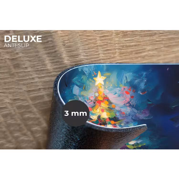 Kerstboom - Kerst - Abstract - Kleurrijk Placemat vinyl groot -closeup