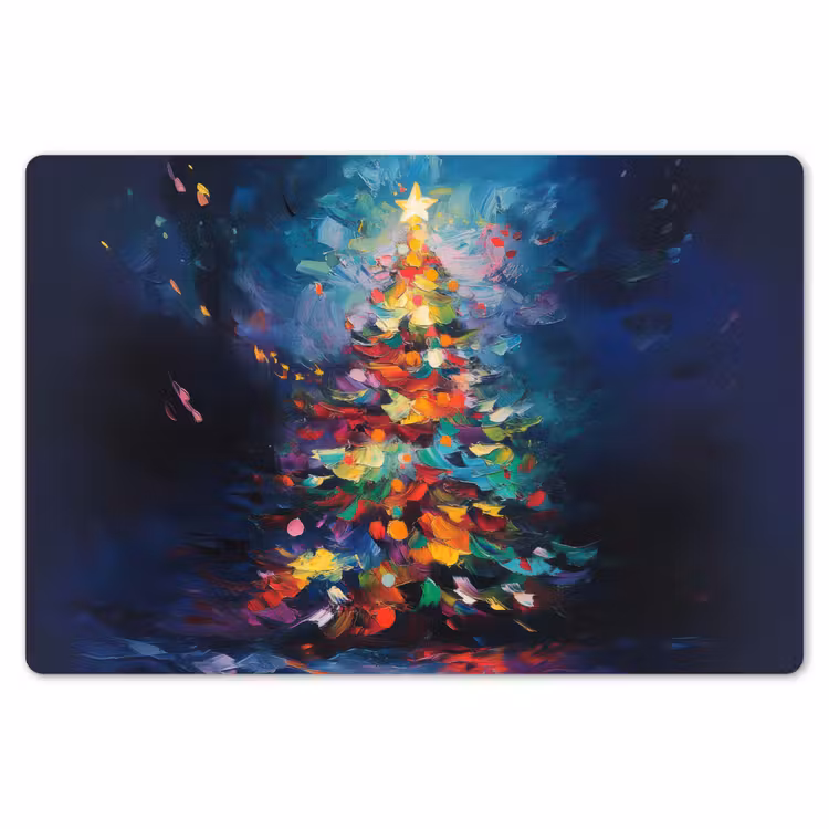 Kerstboom - Kerst - Abstract - Kleurrijk Placemat vinyl groot -zzsfeer1_Kitchenyeah-website