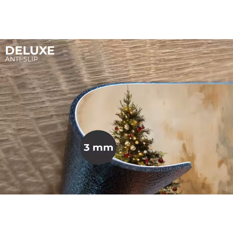 Kerstboom - Versierd - Kleurrijk Placemat vinyl groot -closeup