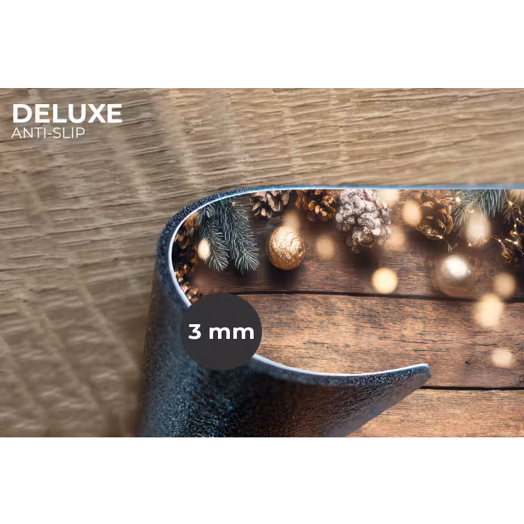Kerstdecoratie - Houten - Dennenappel - Bruin Placemat vinyl groot -closeup