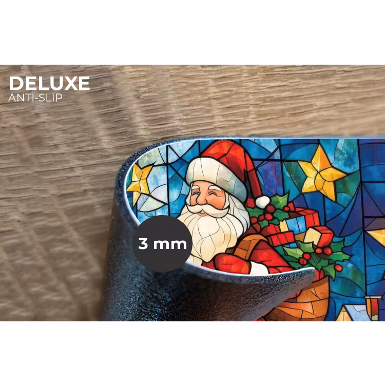 Kerstman - Glas - Kleurrijk Placemat vinyl groot -closeup
