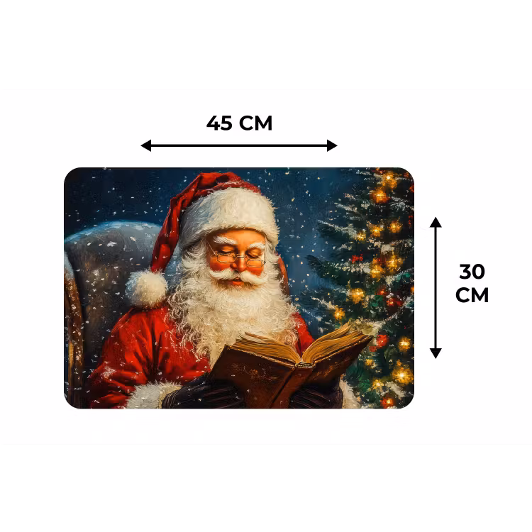 Kerstman - Kerst - Winter - Kerstboom Placemat vinyl groot -specs