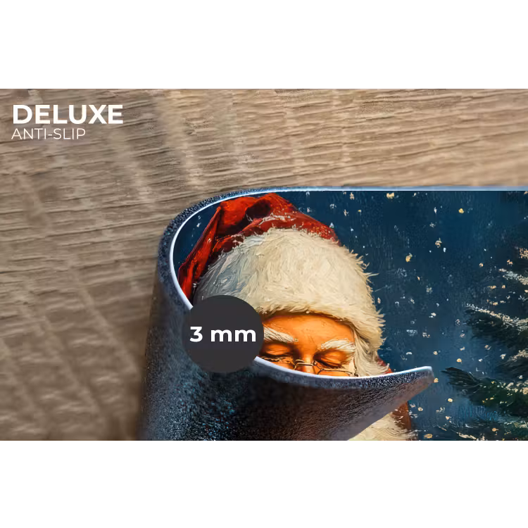 Kerstman - Kerst - Winter - Kerstboom Placemat vinyl groot -closeup