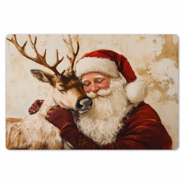 Kerstman - Rendier - Kerst - Christmas Placemat vinyl groot -zzsfeer1_Kitchenyeah-website
